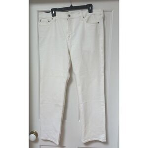 J Crew Women's Straight and Narrow White Denim‎ Jeans Size 34x29
